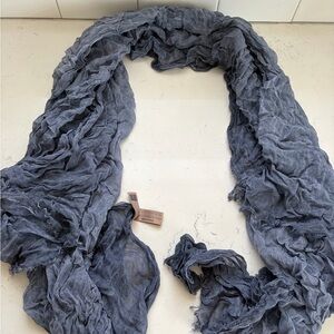Ruched Blue Scarf